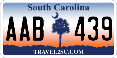 SC license plate AAB439