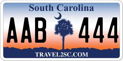 SC license plate AAB444