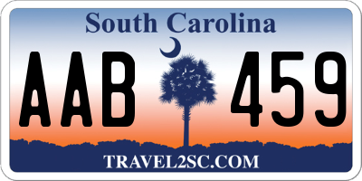 SC license plate AAB459