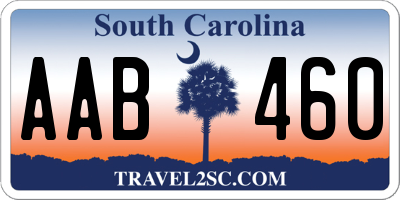 SC license plate AAB460