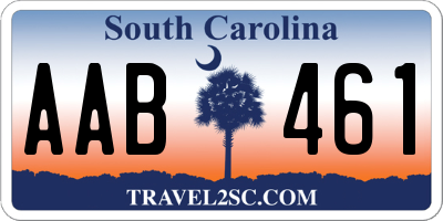 SC license plate AAB461