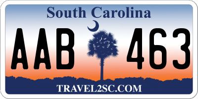 SC license plate AAB463