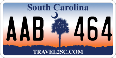 SC license plate AAB464