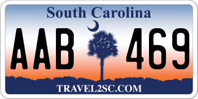 SC license plate AAB469