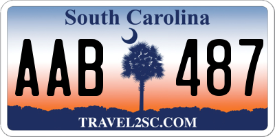 SC license plate AAB487