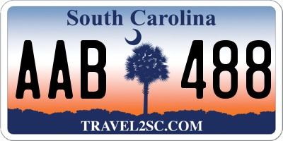 SC license plate AAB488