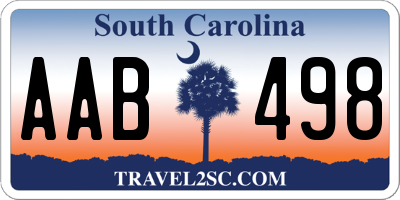 SC license plate AAB498