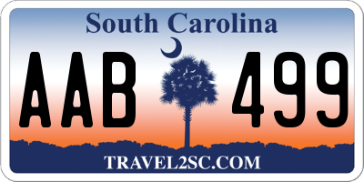 SC license plate AAB499