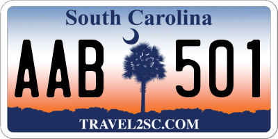 SC license plate AAB501