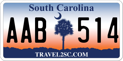 SC license plate AAB514