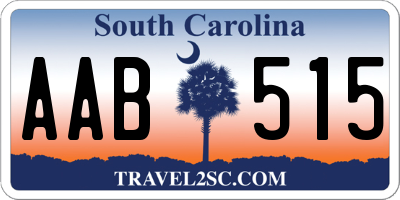 SC license plate AAB515