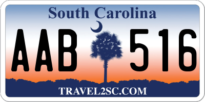 SC license plate AAB516