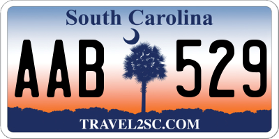 SC license plate AAB529