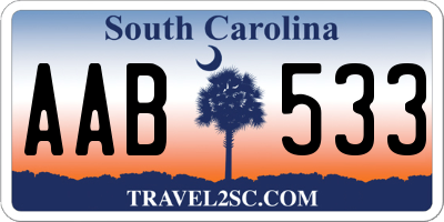 SC license plate AAB533
