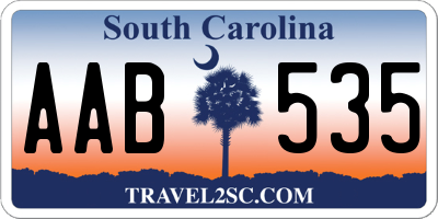 SC license plate AAB535