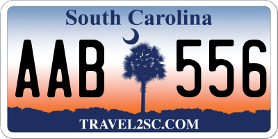 SC license plate AAB556