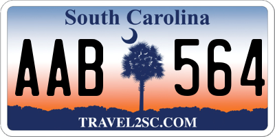 SC license plate AAB564