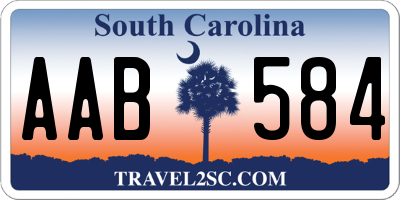 SC license plate AAB584