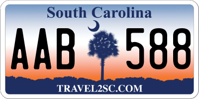 SC license plate AAB588
