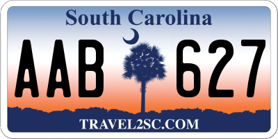 SC license plate AAB627