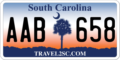 SC license plate AAB658