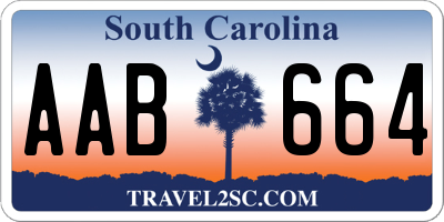 SC license plate AAB664