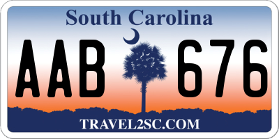 SC license plate AAB676