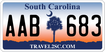 SC license plate AAB683