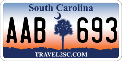 SC license plate AAB693