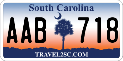 SC license plate AAB718