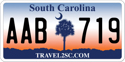 SC license plate AAB719