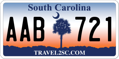 SC license plate AAB721