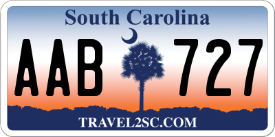 SC license plate AAB727