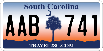 SC license plate AAB741