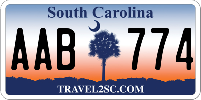 SC license plate AAB774