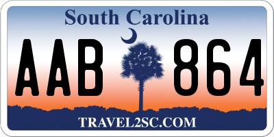 SC license plate AAB864