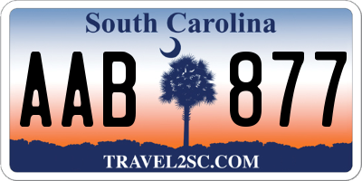 SC license plate AAB877