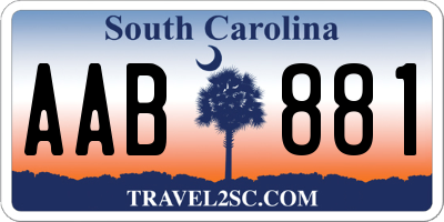 SC license plate AAB881