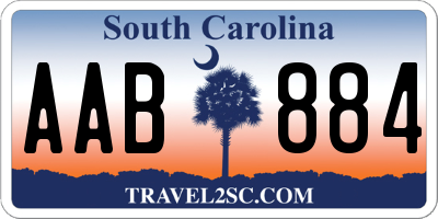 SC license plate AAB884