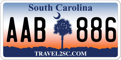 SC license plate AAB886