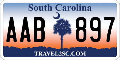 SC license plate AAB897