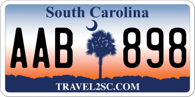 SC license plate AAB898