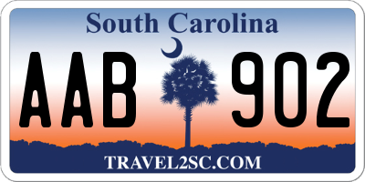 SC license plate AAB902