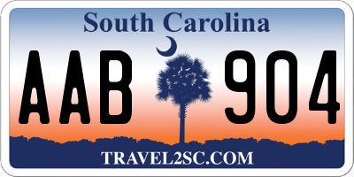 SC license plate AAB904