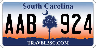 SC license plate AAB924
