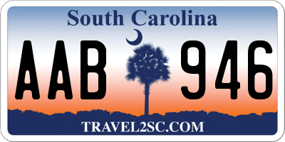 SC license plate AAB946