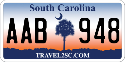 SC license plate AAB948