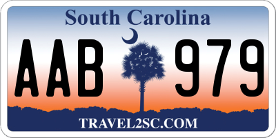 SC license plate AAB979