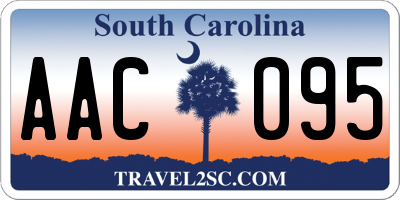 SC license plate AAC095