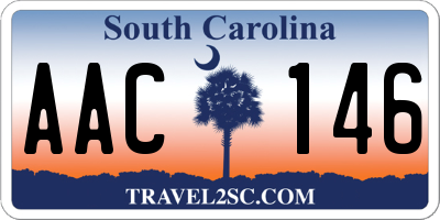 SC license plate AAC146